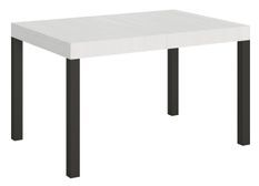 Table rectangulaire extensible bois blanc 6 à 18 places L 130 à 390 cm Karry