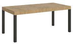 Table rectangulaire extensible bois chêne clair 6 à 20 places L 180 à 440 cm Karry