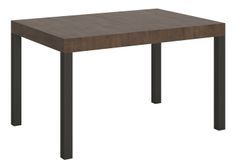 Table rectangulaire extensible bois noyer 6 à 18 places L 130 à 390 cm Karry