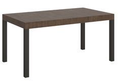 Table rectangulaire extensible bois noyer 6 à 20 places L 160 à 420 cm Karry