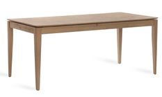 Table rectangulaire extensible 180/220 cm bois plaqué chêne Minka