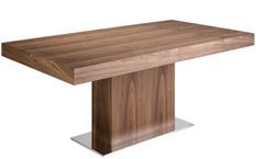 Table rectangulaire extensible Kinta 180/240 cm - Noyer et acier chromé