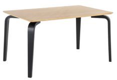 Table rectangulaire Spinak en chêne clair et pieds laqués – Sobriété et élégance naturelle