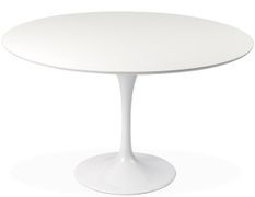 Table ronde 120 cm laquée blanc Pétale