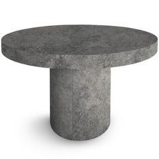 Table ronde à rallonges gris béton Kiassy 110 à 260 cm
