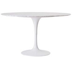 Table ronde design 120 cm en marbre blanc de Carrare