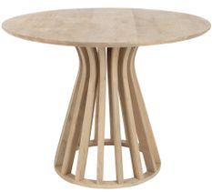 Table ronde en bois de manguier massif ELI Ø110 - Design naturel et lumineux