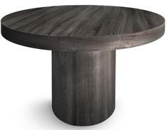 Table ronde à rallonges bois gris foncé Kiassy 110 à 260 cm