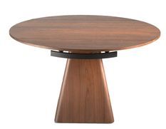 Table ronde extensible Pyro Ø80/140 cm - Noyer comtemporain