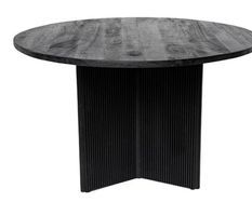 Table ronde moderne en bois noir Vazir – Élégance et originalité