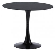 Table ronde moderne noir tulipa 90 cm