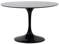 Table ronde moderne noir Tulipa 100 cm