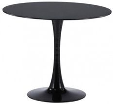 Table ronde moderne noir Tulipa 60 cm