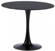 Table ronde moderne noir Tulipa 80 cm