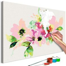 Tableau à peindre par soi-même Fleurs colorées
