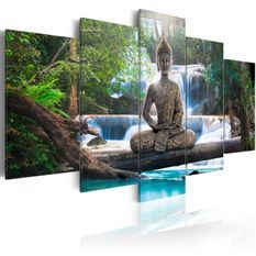 Tableau Buddha and waterfall