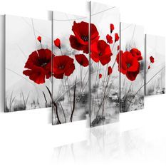 Tableau coquelicots rouge miracle