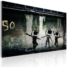 Tableau Danse de TV têtes (Banksy)