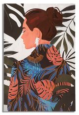Tableau/impression murale lady jungle -b- cm 80x2,8x120