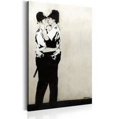 Tableau Kissing Coppers by Banksy