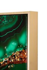 Tableau mural laqué avec cadre smeraldy -a- cm 82x4x62