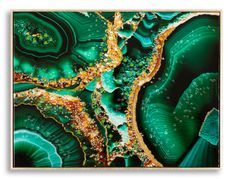 Tableau mural laqué avec cadre smeraldy -b- cm 82x4x62