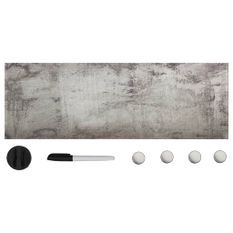 Tableau noir magnétique mural Verre 60x20 cm 2