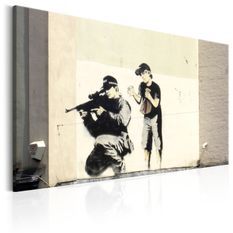 Tableau Sniper and Child by Banksy
