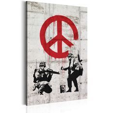 Tableau Soldiers Painting Peace by Banksy