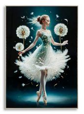 Tableau sur toile laquée avec cadre -a- cm 72x4x102