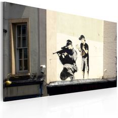 Tableau Tireur et garçon (Banksy)
