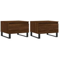 Tables basses 2 pcs chêne marron 50x46x35 cm bois d'ingénierie