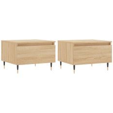 Tables basses 2 pcs chêne sonoma 50x46x35 cm bois d'ingénierie