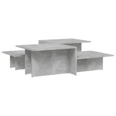 Tables basses 2 pcs gris béton bois d'ingénierie