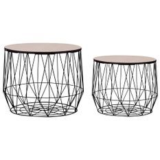 Tables basses 2 pcs Noir