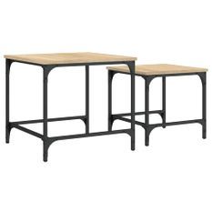 Tables basses gigognes 2 pcs chêne sonoma bois d'ingénierie