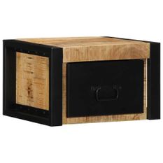 Tables de chevet 2 pcs 40x35x25 cm bois de manguier massif brut