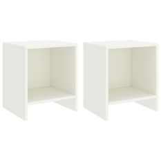 Tables de chevet 2 pcs Blanc 35x30x40 cm Bois de pin massif