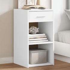 Tables de chevet 2 pcs blanc 35x34x65 cm bois d'ingénierie