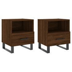 Tables de chevet 2 pcs chêne marron 40x35x47,5 cm