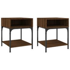 Tables de chevet 2 pcs chêne marron 40x41x50 cm bois ingénierie