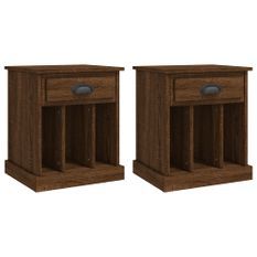 Tables de chevet 2 pcs chêne marron 43x36x50 cm