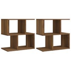 Tables de chevet 2 pcs Chêne marron 50x30x51,5 cm