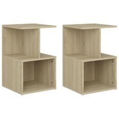 Tables de chevet 2 pcs Chêne sonoma 35x35x55 cm