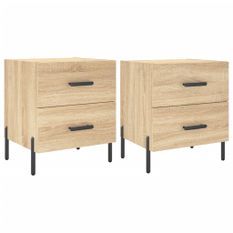 Tables de chevet 2 pcs chêne sonoma 40x35x47,5 cm