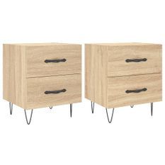 Tables de chevet 2 pcs chêne sonoma 40x35x47,5 cm