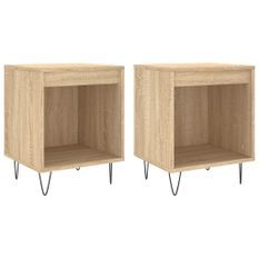 Tables de chevet 2 pcs chêne sonoma 40x35x50 cm bois ingénierie