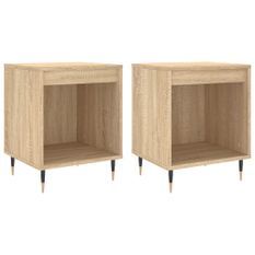 Tables de chevet 2 pcs chêne sonoma 40x35x50 cm bois ingénierie