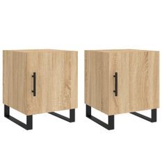 Tables de chevet 2 pcs chêne sonoma 40x40x50 cm bois ingénierie