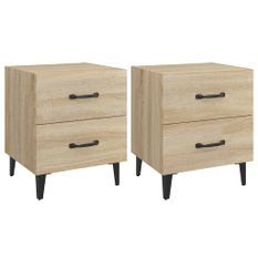 Tables de chevet 2 pcs Chêne sonoma Kareza - Lot de 2